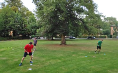 Eerste training in het park